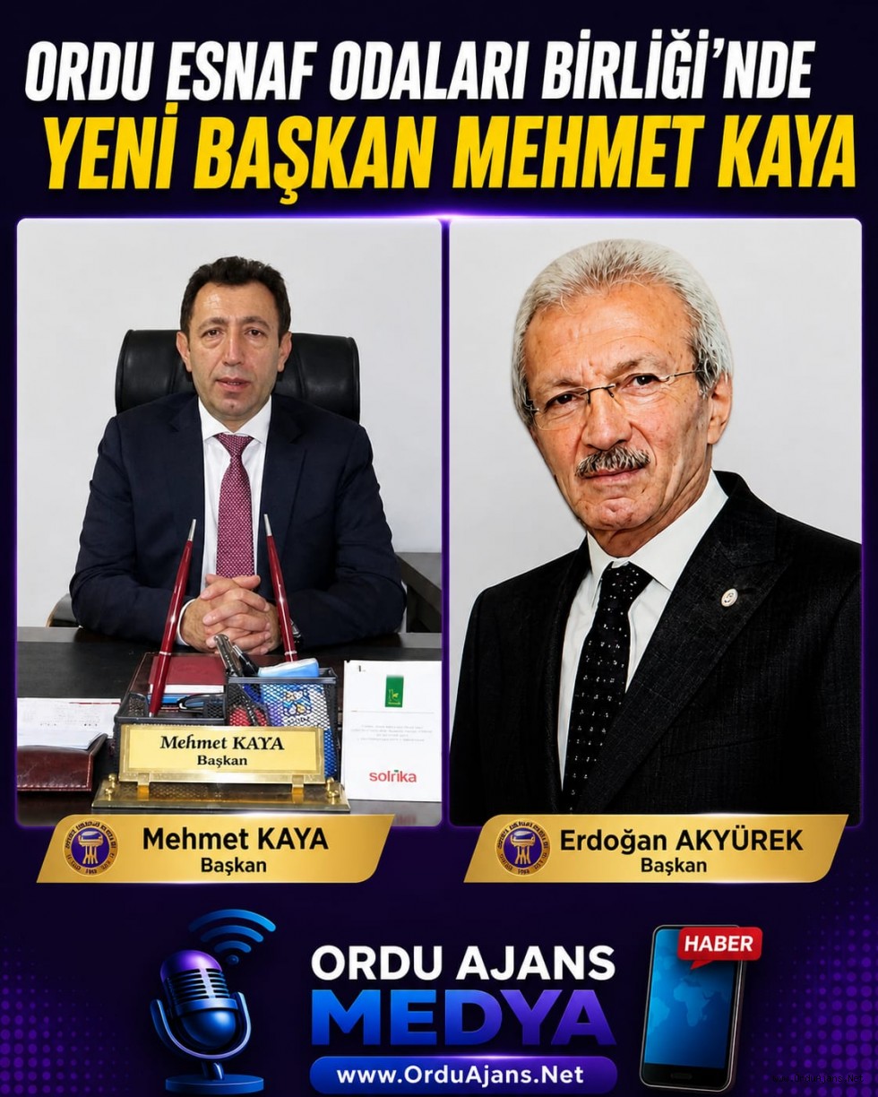 🗳️ Ordu Esnaf Odaları Birliği’nde Yeni Başkan Mehmet Kaya