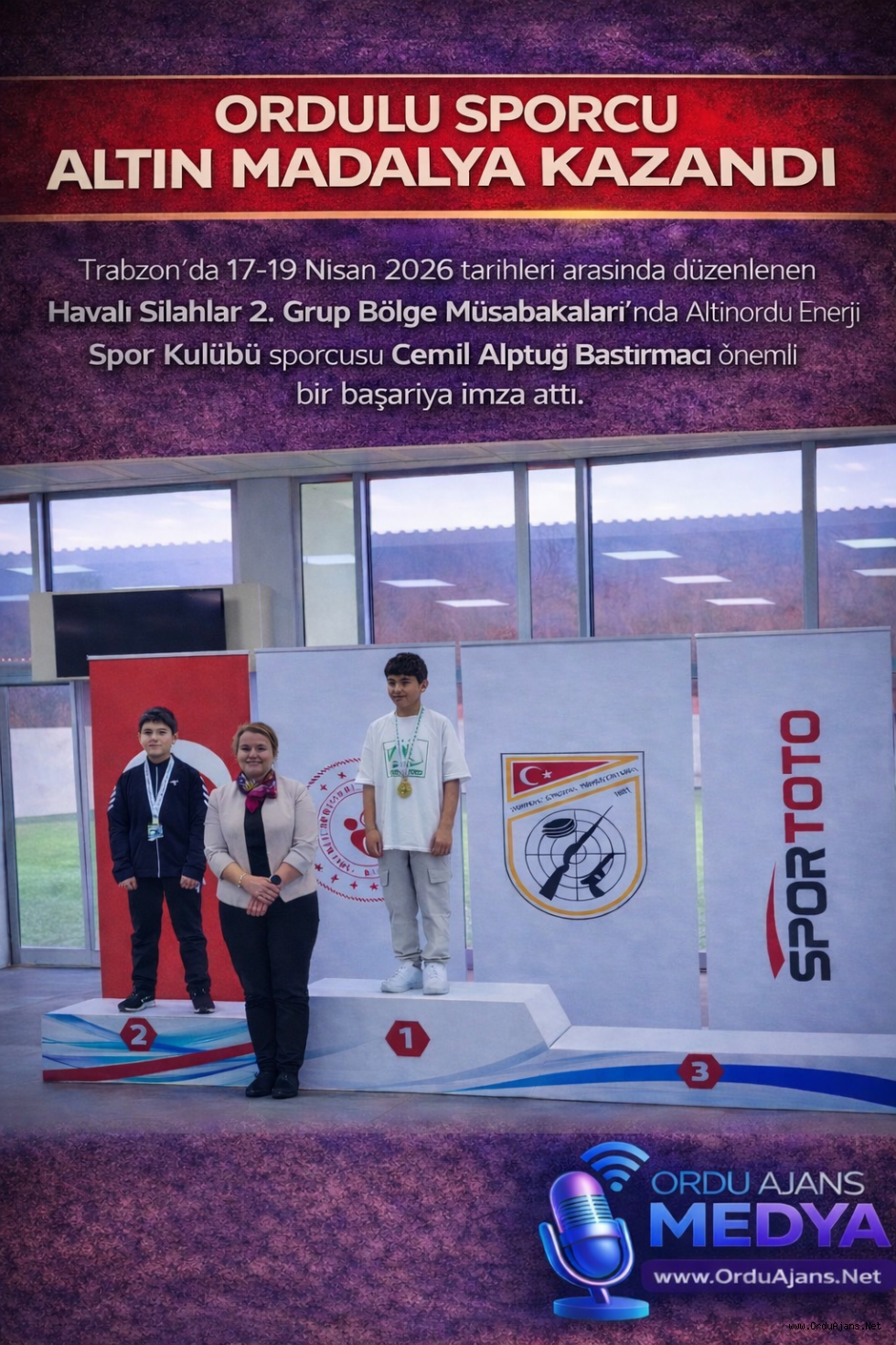 🥇 Ordulu Sporcu Altın Madalya Kazandı