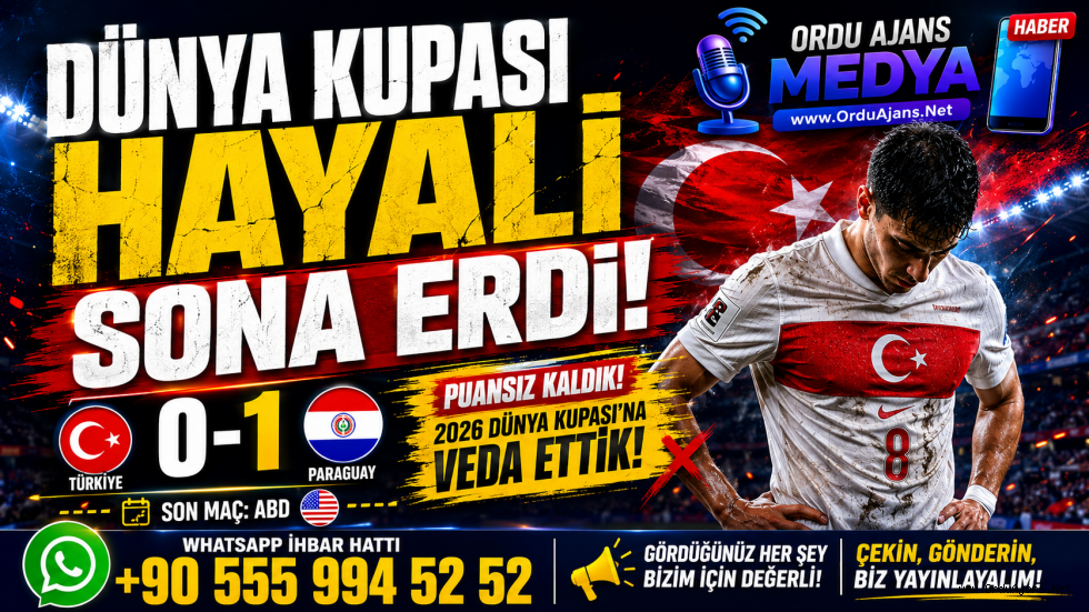 DÜNYA KUPASI HAYALİ SONA ERDİ!