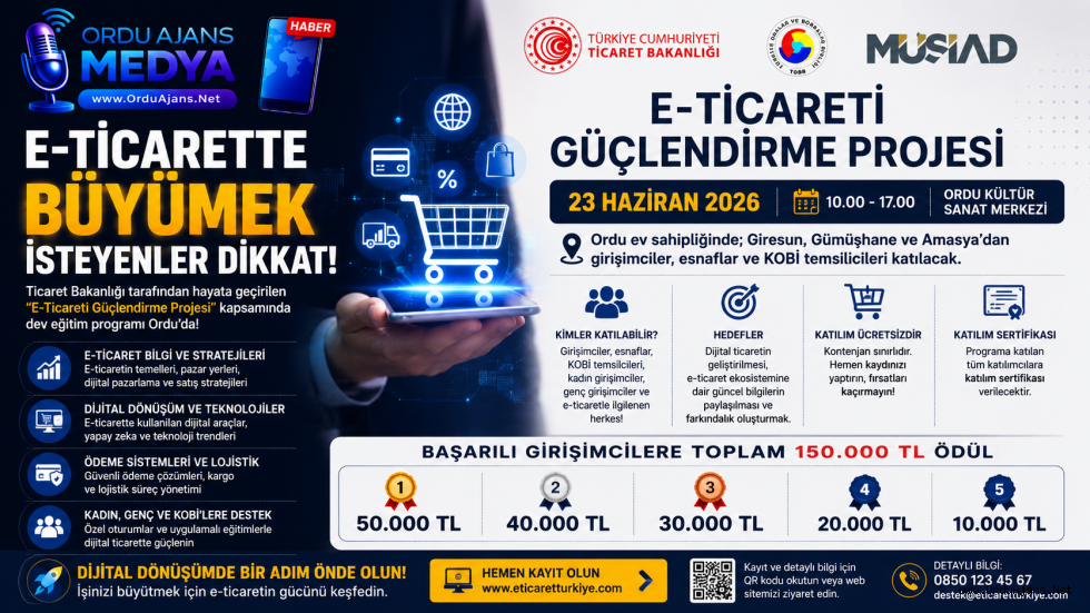 E-TİCARETTE BÜYÜMEK İSTEYENLER DİKKAT! ORDU'DA DEV EĞİTİM PROGRAMI