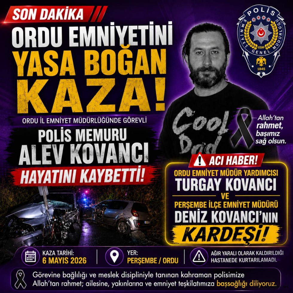 Ordu Emniyetini Yasa Boğan Kaza