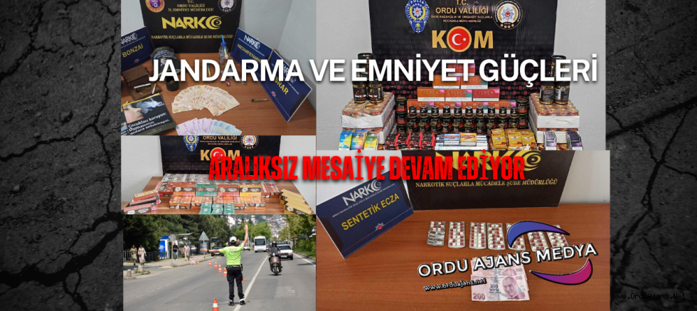 Ordu İl Jandarma Komutanlığı ve İl Emniyet Müdürlüğü Basın Duyuruları