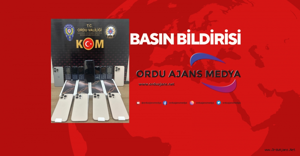 Orduda Kaçakçılık ve Organize Suçlarla Mücadele Faaliyetleri