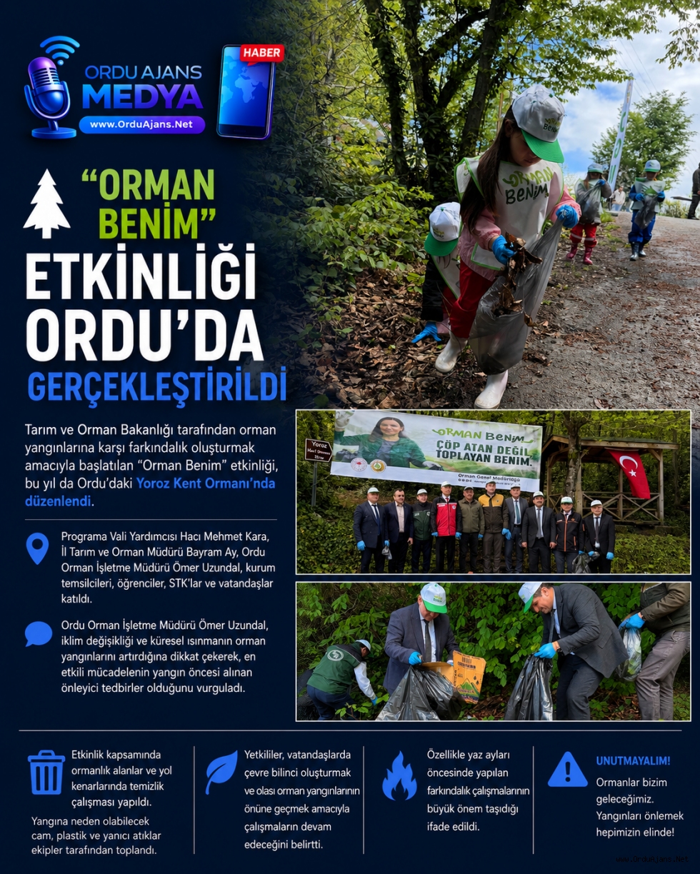 “ORMAN BENİM” ETKİNLİĞİ ORDU’DA GERÇEKLEŞTİRİLDİ