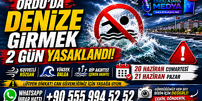 🌊 ORDU’DA DENİZE GİRMEK 2 GÜN YASAKLANDI! ⚠️