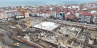 2 BİN ARAÇLIK DEV OTOPARKTA İLK KAT TAMAMLANDI