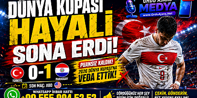 DÜNYA KUPASI HAYALİ SONA ERDİ!