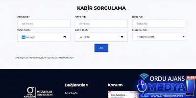 ORDU’DA MEZARLIK BİLGİ SİSTEMİ HİZMETE GİRDİ