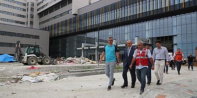 Ordu Şehir Hastanesi İnşaatında İncelemelerde Bulunuldu